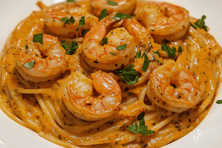 Creamy Cajun Shrimp Spaghetti