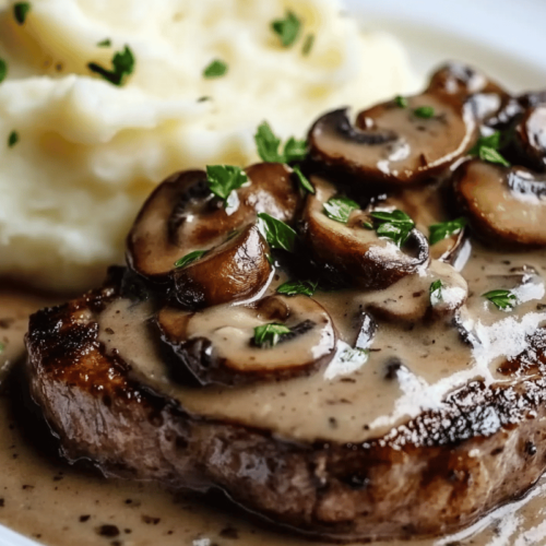 Steak with Mushroom Sauce