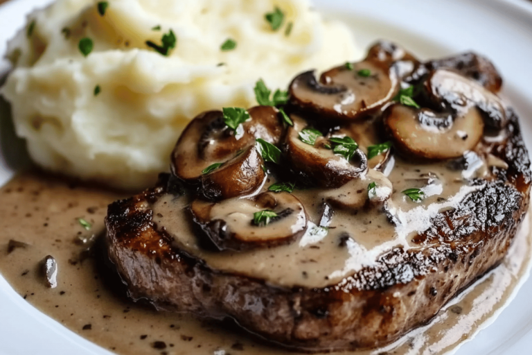 Steak with Mushroom Sauce