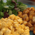 Scrambled Eggs and Breakfast Potatoes