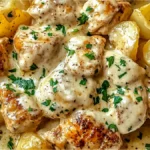 Garlic Parmesan Crockpot Chicken & Potatoes