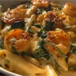 creamy garlic shrimp pasta