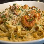 creamy shrimp and crab pasta