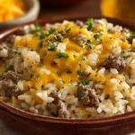 Cheesy Hamburger Rice Casserole