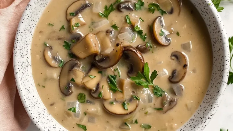Vegan Cream of Mushroom Soup