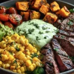 Steak, Avocado & Roasted Corn Bowl