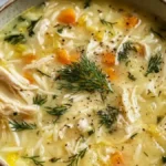 Creamy Greek Lemon Chicken Soup