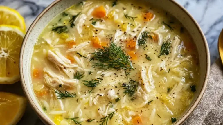 Creamy Greek Lemon Chicken Soup