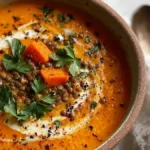 Spiced Carrot & Lentil Soup