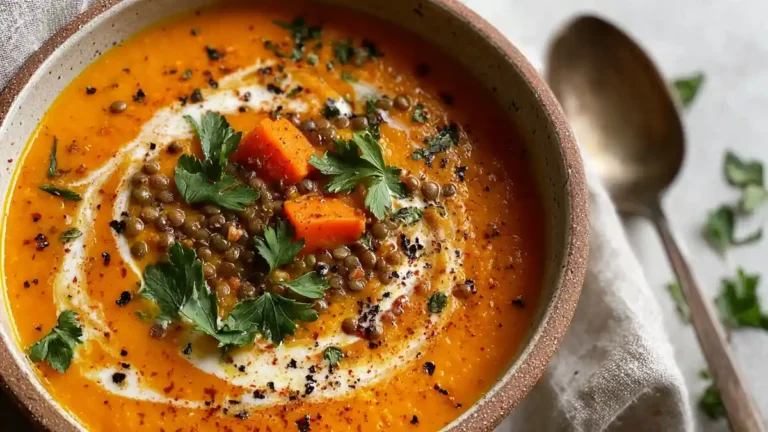 Spiced Carrot & Lentil Soup
