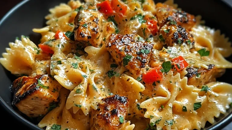 Creamy Cajun Chicken Bowtie Pasta