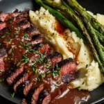 Bavette Steak with Roasted Garlic Pan Sauce