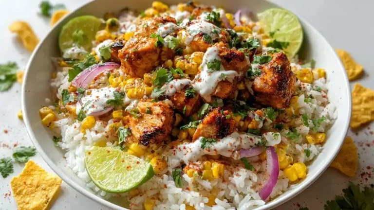 Street Corn Chicken Rice Bowl