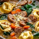 Autumn Tortellini Soup with Sausage