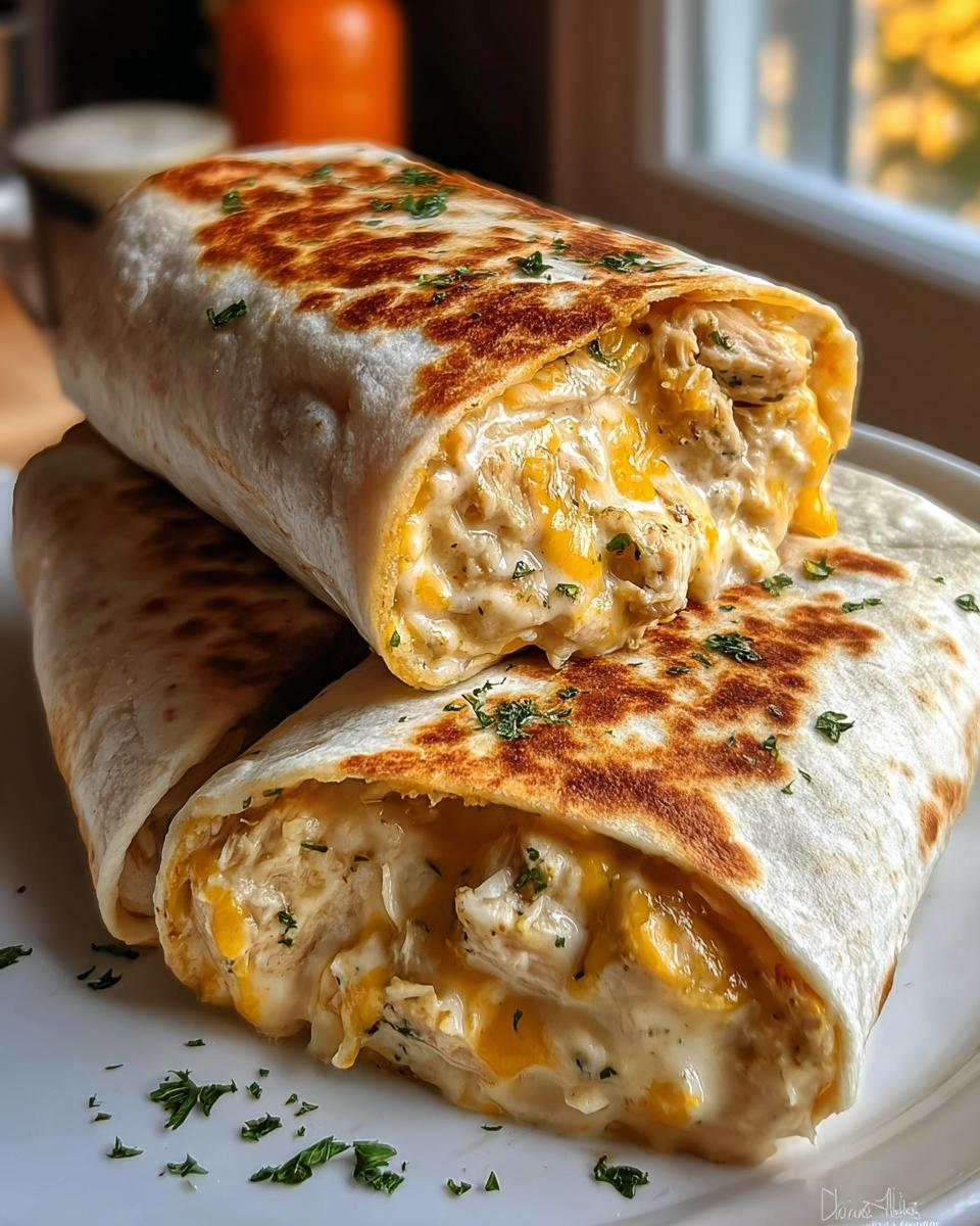 Cheesy Garlic Chicken Wraps - detail 2
