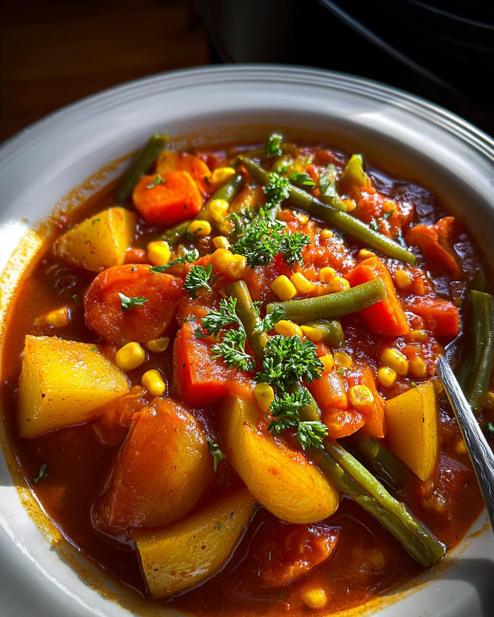 Slow Cooker Vegetable Stew - detail 1