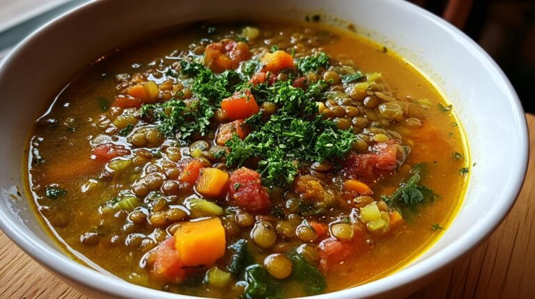 Vegan Mediterranean Lentil Soup