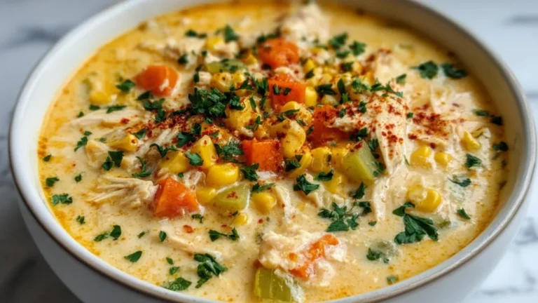 Crockpot chicken corn chowder