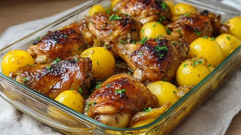 Oven-Baked Chicken Thighs & Potatoes