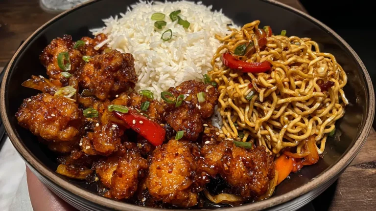 Crispy Honey Garlic Chicken Bowl