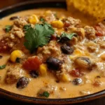 High protein creamy taco soup