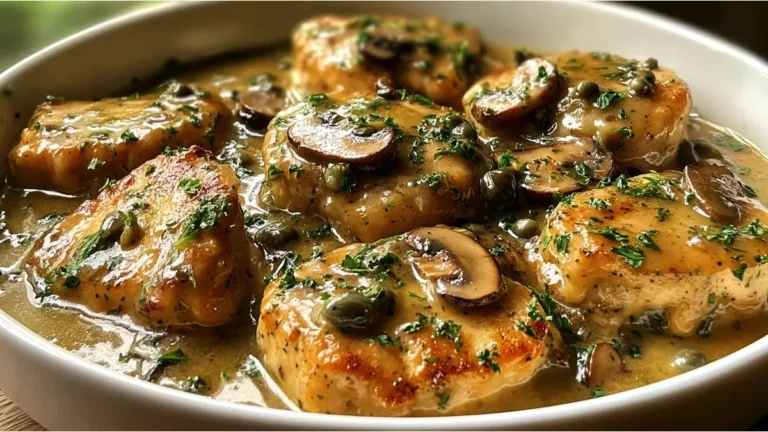 Effortless Crockpot Chicken Piccata,