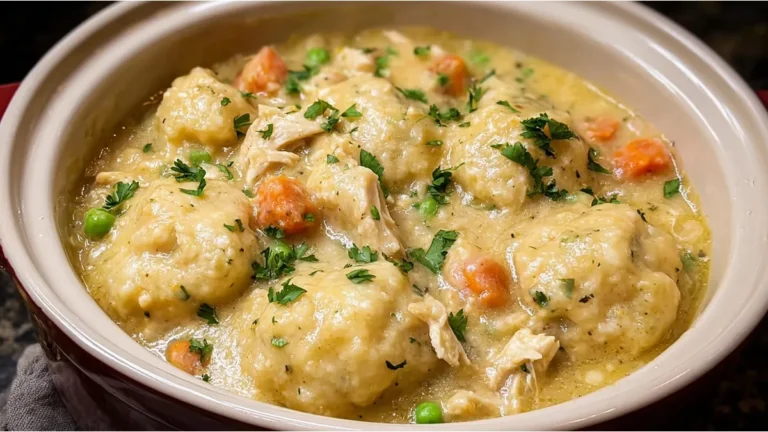 Easy Slow Cooker Chicken & Dumplings
