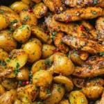 Garlic Butter Chicken and Potatoes Skillet