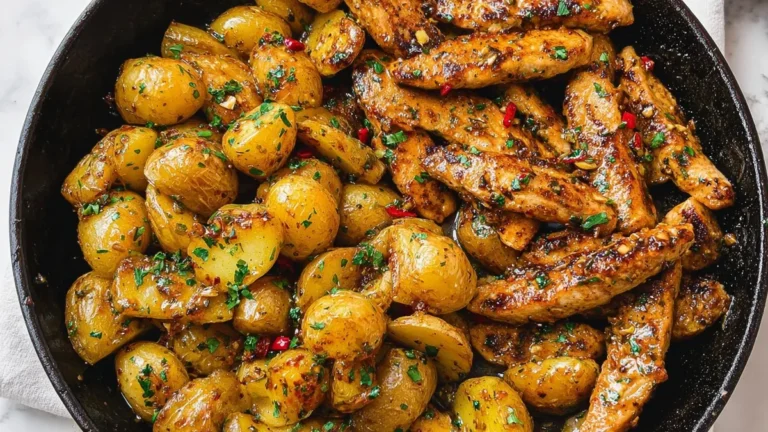 Garlic Butter Chicken and Potatoes Skillet