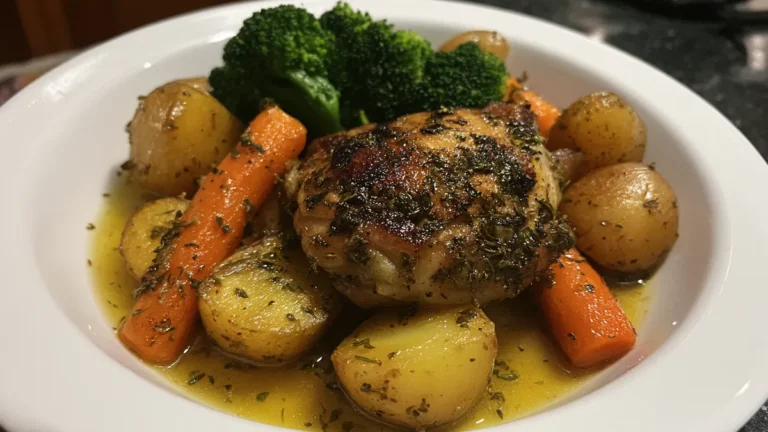 garlic herb chicken & veggie bowl
