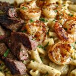 Cajun Steak and Shrimp Pasta