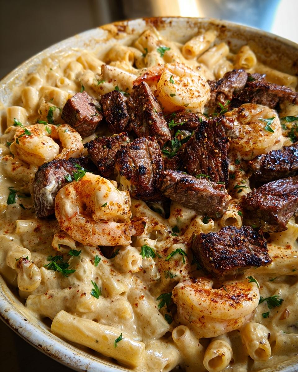 Cajun Steak and Shrimp Pasta - detail 2
