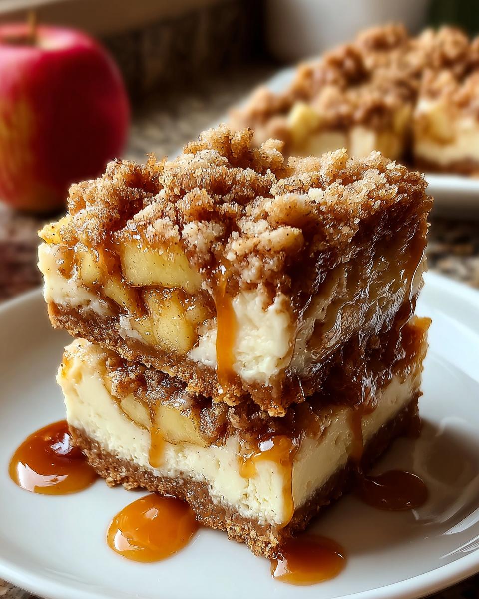 Caramel Apple Cheesecake Bars - detail 2