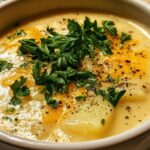 Cheddar Garlic Potato Soup