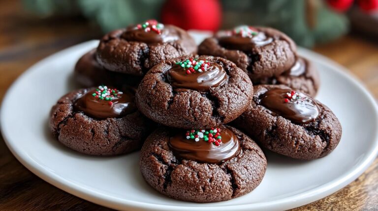 Chocolate Thumbprint Cookies