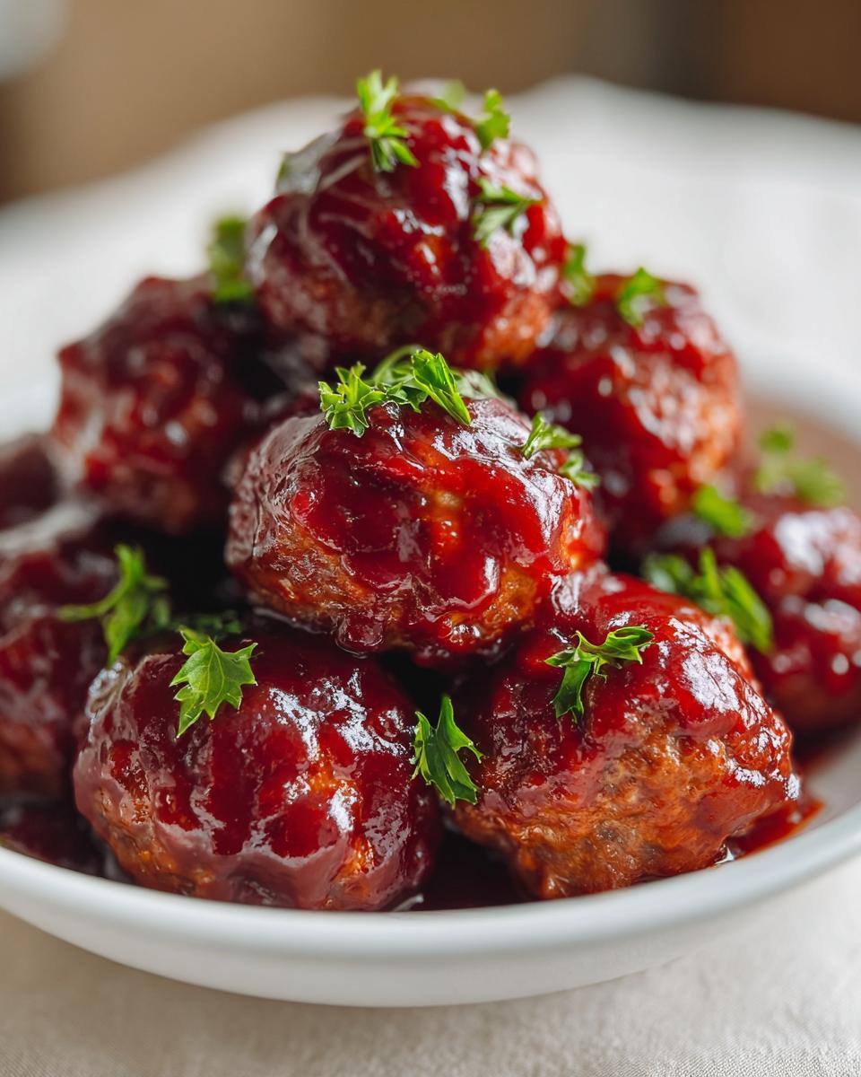 Cranberry BBQ Meatballs - detail 1
