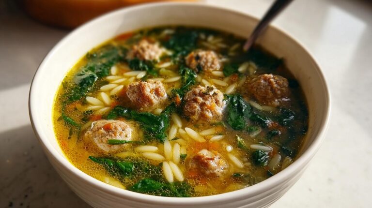 Italian Wedding Soup with Orzo