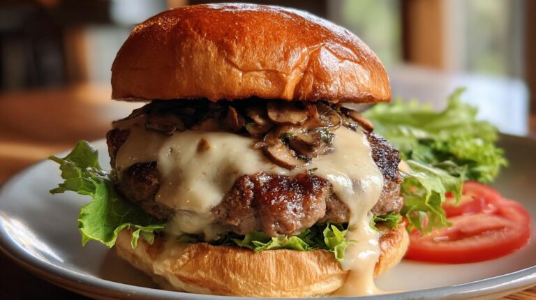 Mushroom Swiss Burger