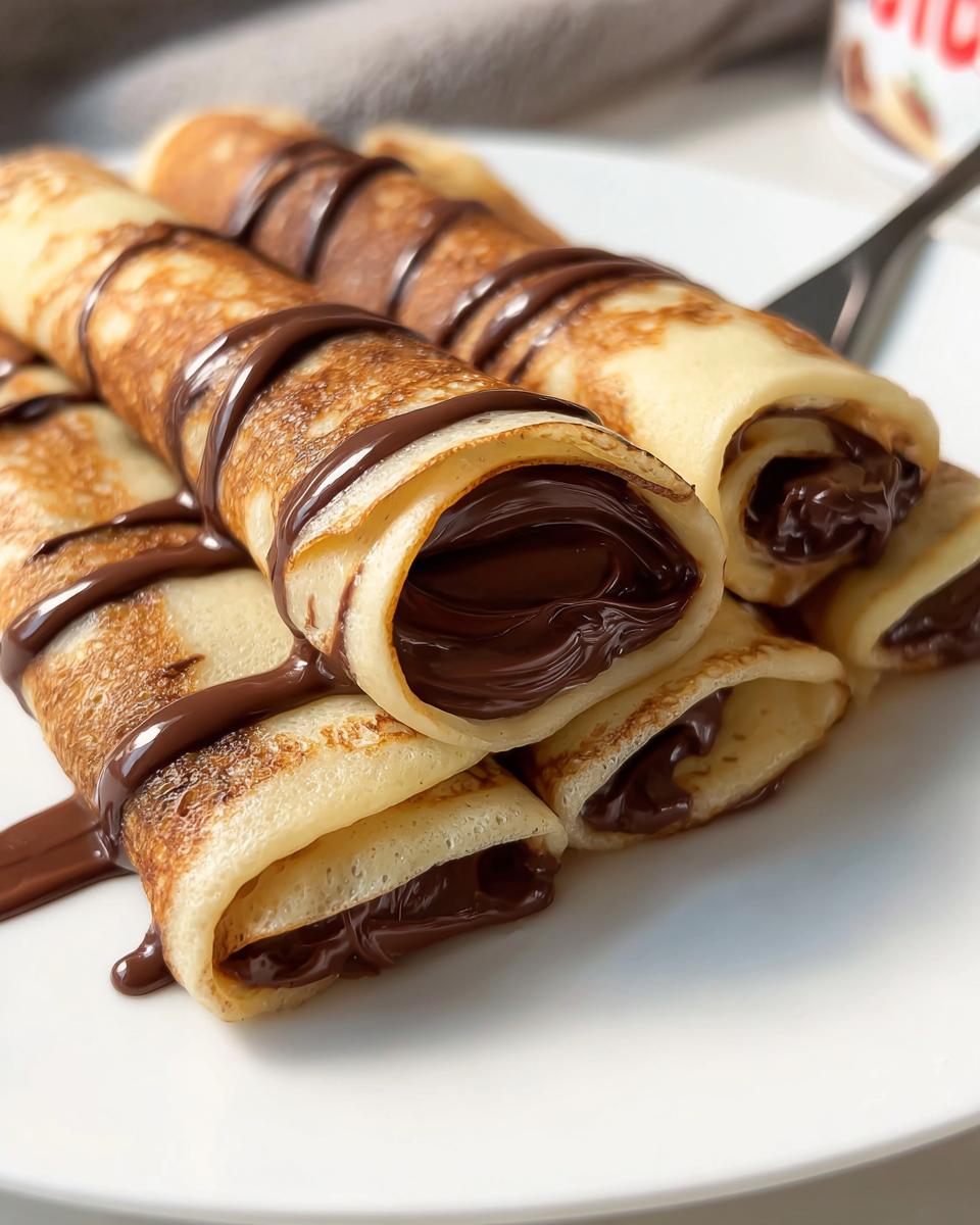 Rolled Nutella Crepes - detail 1