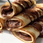 Rolled Nutella Crepes