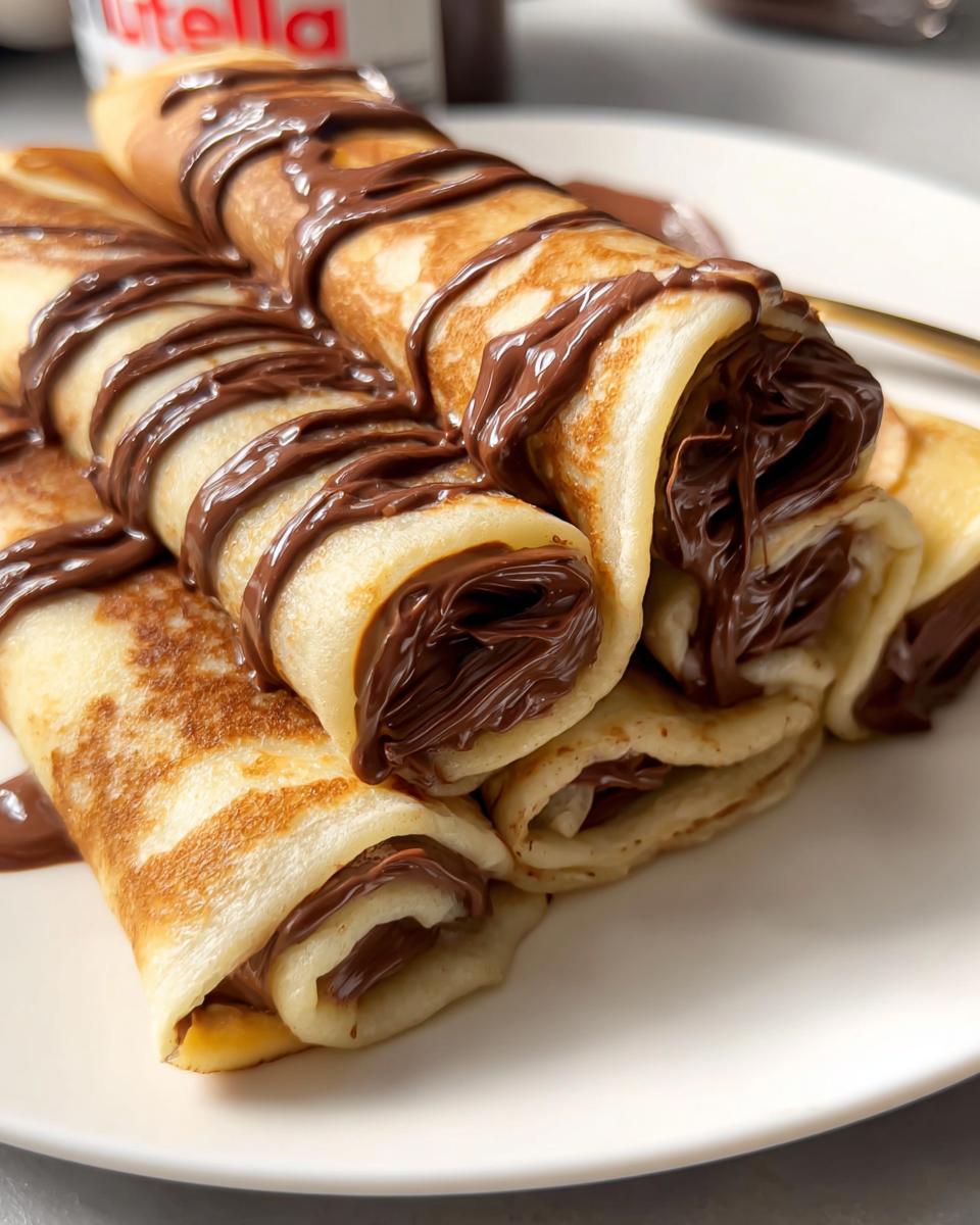 Rolled Nutella Crepes - detail 2