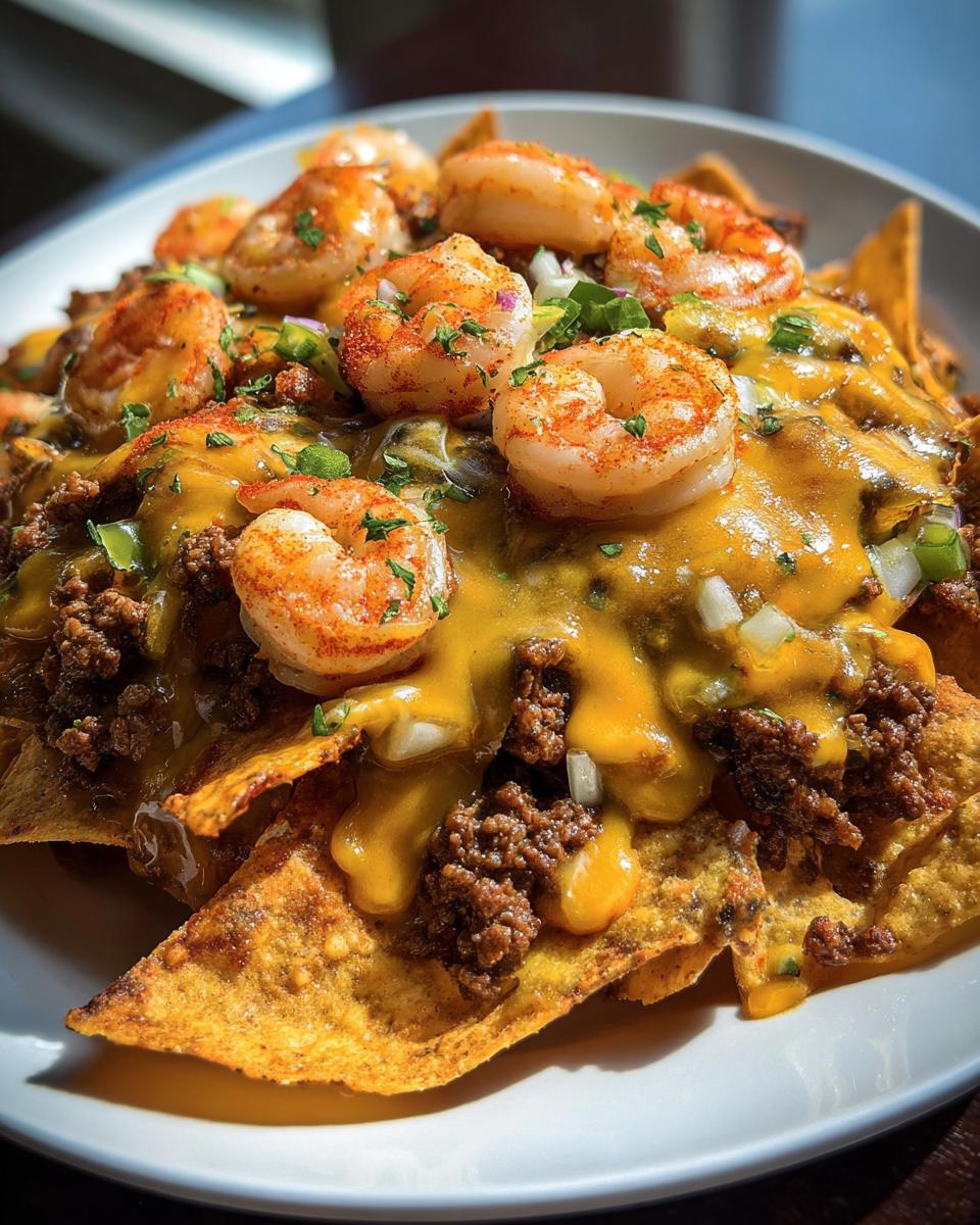 Shrimp and Beef Nachos - detail 2