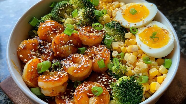 Spicy Garlic Shrimp Bowl
