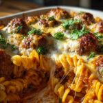 Cheesy Meatball Pasta Bake