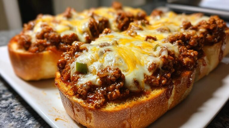 Sloppy Joe Garlic Bread