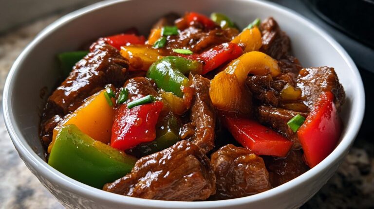 Slow Cooker Pepper Steak