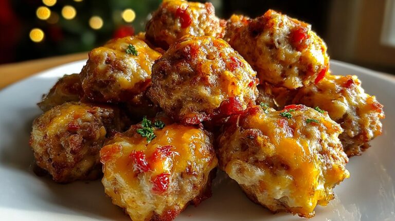 Spicy Rotel Cream Cheese Sausage Balls