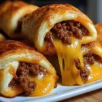 cheesy beef crescent rolls