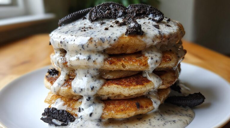 cookies and cream Oreo pancakes