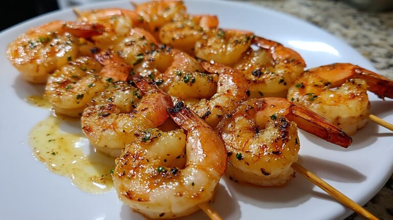garlic butter shrimp skewers